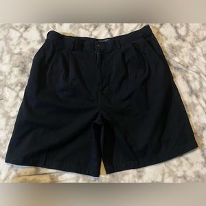 Scandia Woods Shorts Men's 38 Black Khaki Chino Outdoor Golf Pleated Casual